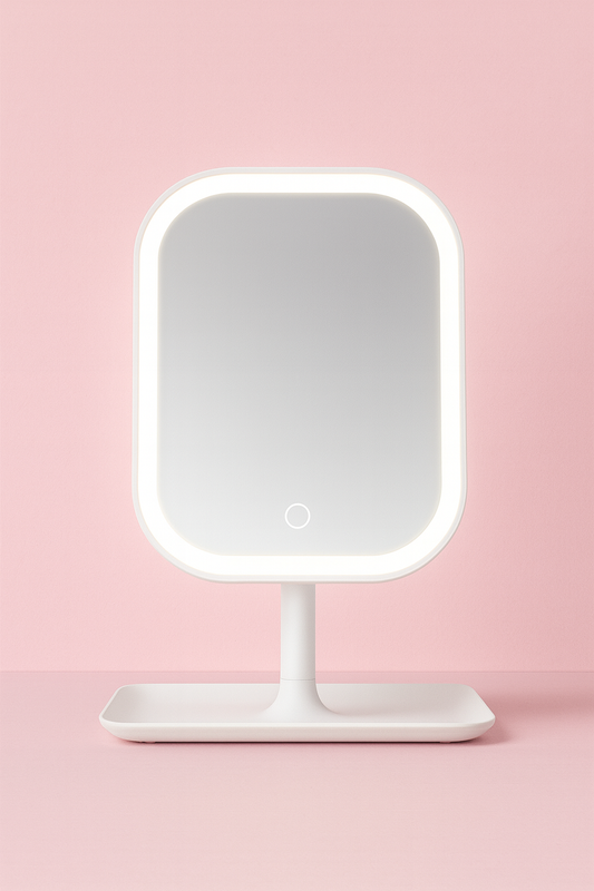Miroir LED de Maquillage Tricolore – Rotation Libre & Éclairage 3 Couleurs | GadgetChic
