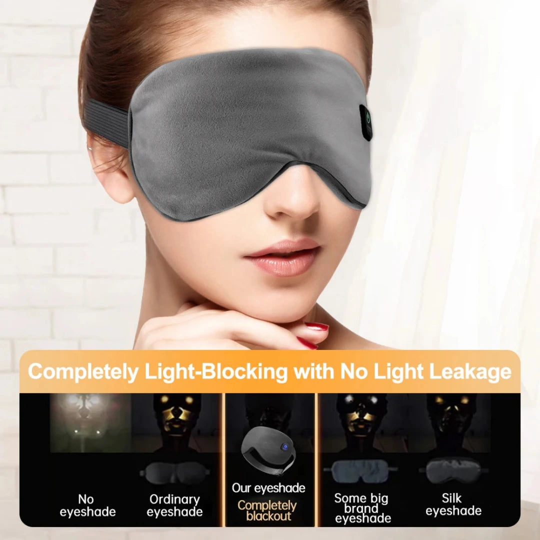 Masque Chauffant Relaxant Sans Fil – 3 Niveaux de Température & Minuterie Intelligente | GadgetChic.eu