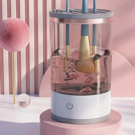 Nettoyeur Électrique de Pinceaux de Maquillage 3-en-1 – Lavage & Séchage Rapide