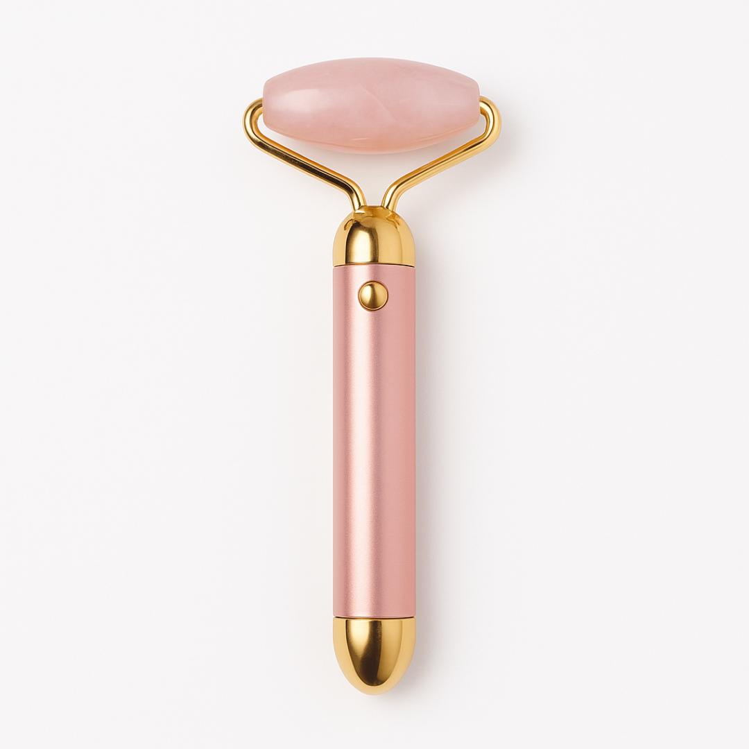 Rouleau de Jade Électrique Vibrant – Massage Visage Lifting & Anti-Âge